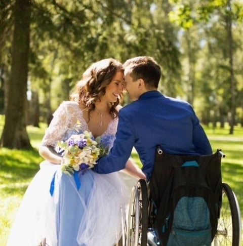 Wheelchair wedding: Olya & Vov Kuznets