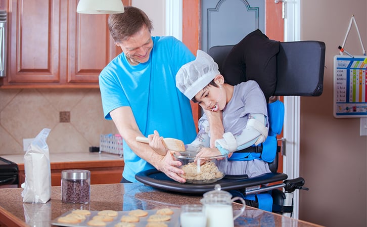 Child with spinal cord injury
