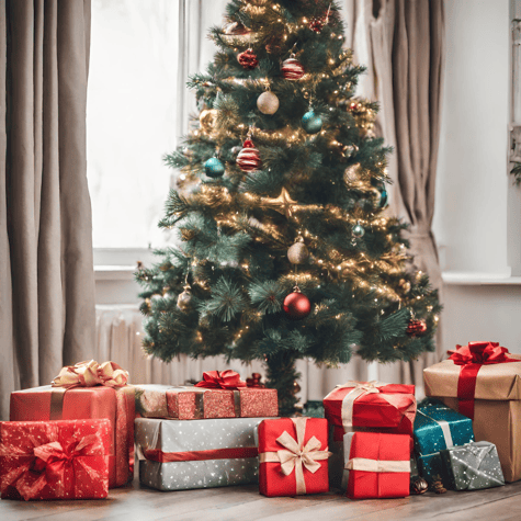 Christmas Gifts Under a Christmas Tree