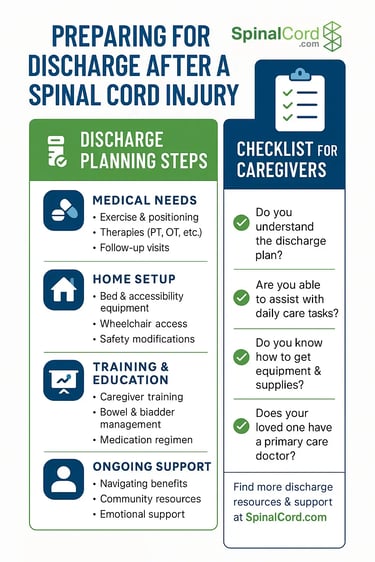 Preparing to Leave the Hospital After a Spinal Cord Injury Planning Steps and Checklist