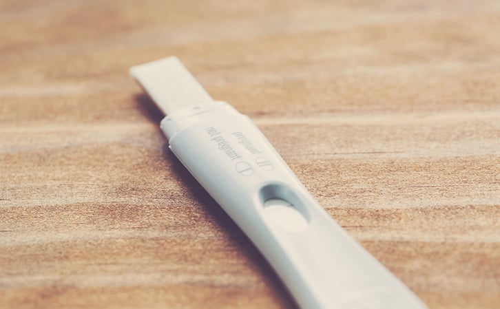 pregnancy test showing fertility