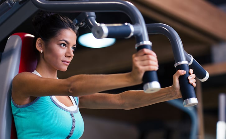 woman staying active